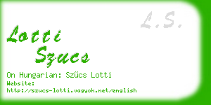 lotti szucs business card